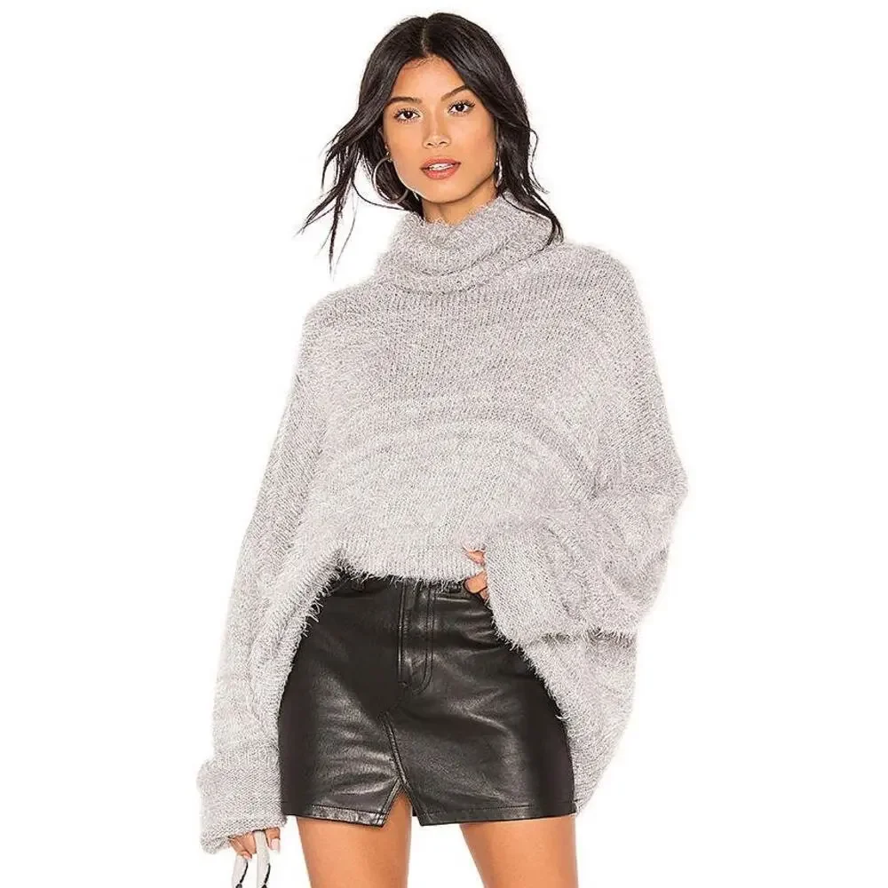 Show me your Mumu Fatima Turtleneck Sweater Purple Pink NWT Size M - Picture 3 of 7